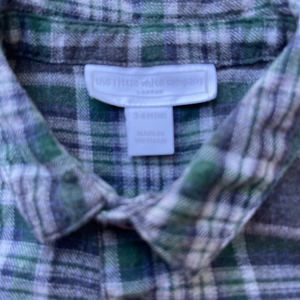 Little White Company cotton button down shirt 3-6M - Picture 4 of 4